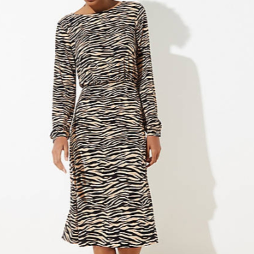 NWT LOFT tiger stripe bar back dress, 4